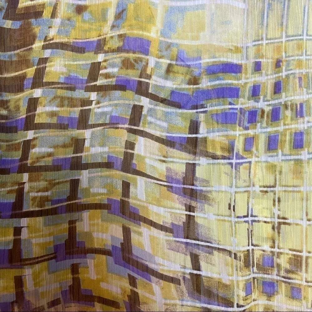 Simonton Says Watercolor Design Sheer Open Front Single Tie Front Cardigan - Picture 9 of 9